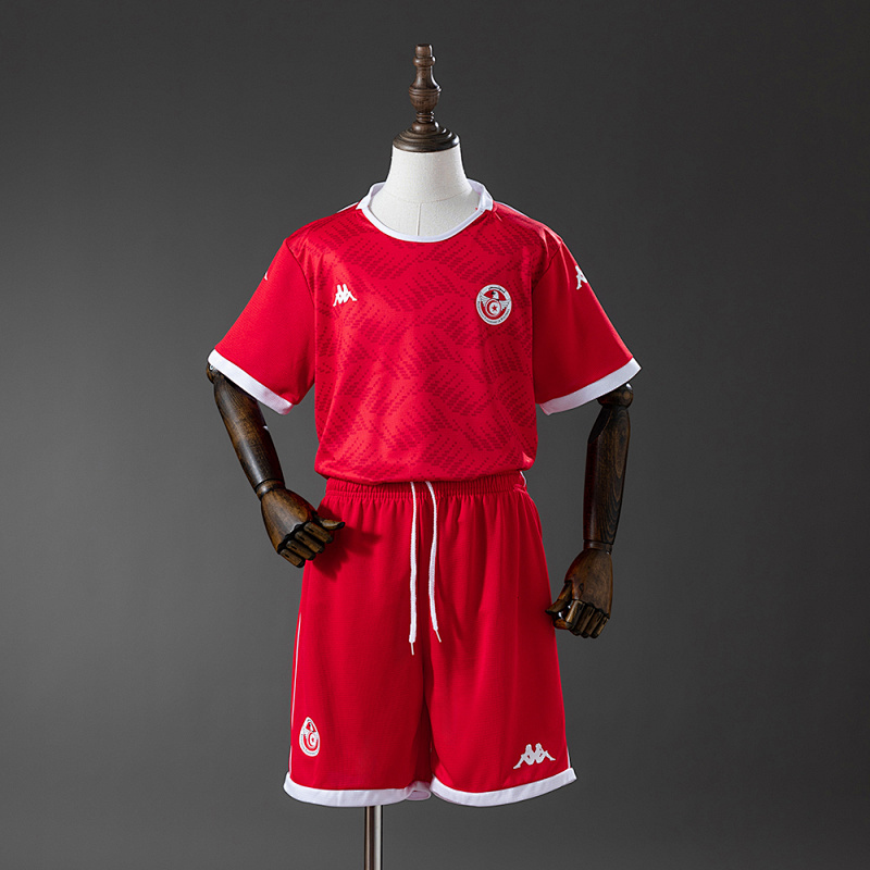 Tunisia 2026 Home Kids Kit Jersey Size 16-28